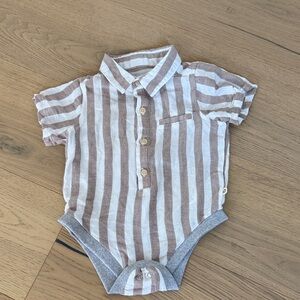 Me & Henry | Striped Collared Bodysuit